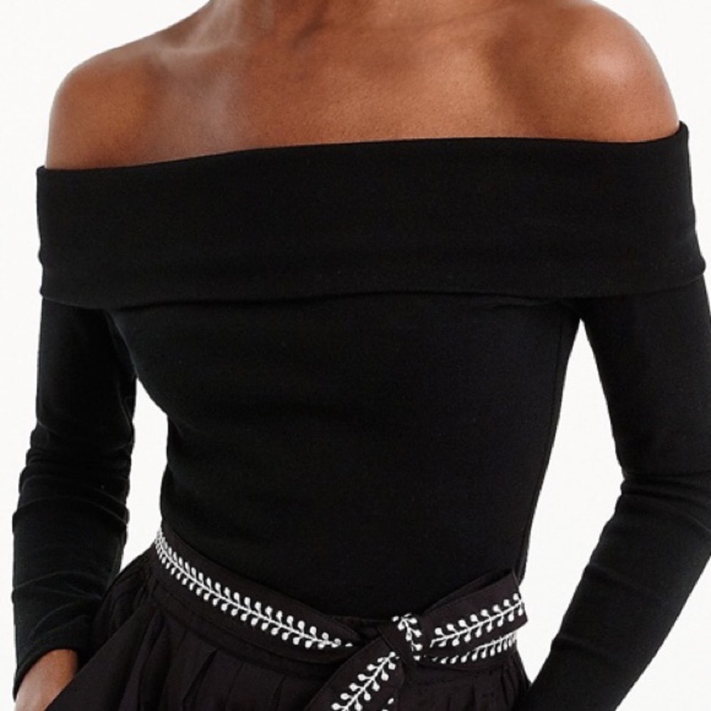 J. Crew Off-the-shoulder Foldover Top. SZ M